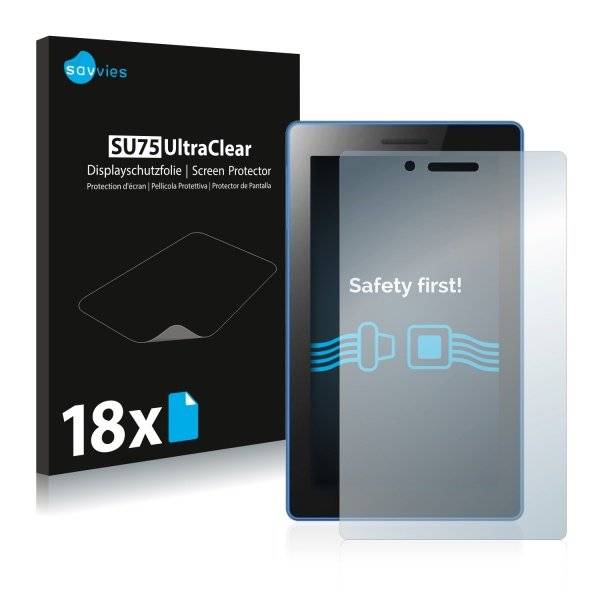 18x Savvies SU75 UltraClear Displayschutzfolie für Lenovo Tab3 7 Essential