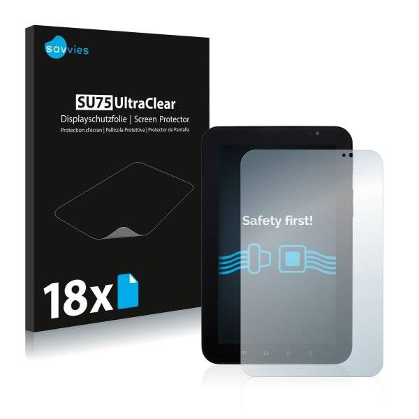 18x Savvies SU75 UltraClear Displayschutzfolie für Samsung Galaxy Tab 7.0 Verizon