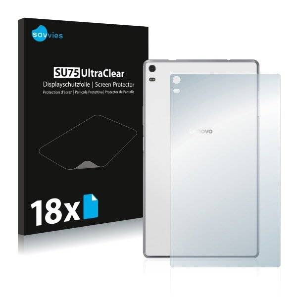 18x Savvies SU75 UltraClear Displayschutzfolie für Lenovo Tab4 8 Plus (Rückseite)