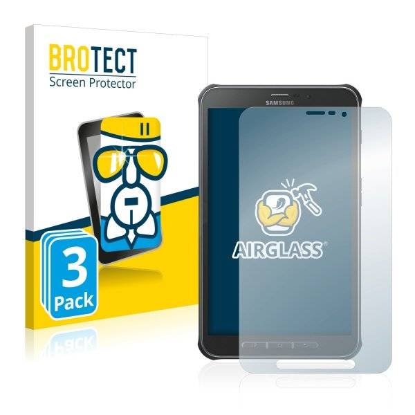 3x BROTECT® AirGlass® Premium Panzerglasfolie Klar für  Samsung Galaxy Tab Active SM-T365