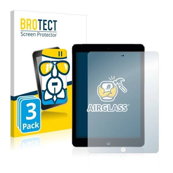 3x BROTECT® AirGlass® Premium Panzerglasfolie Klar für  Apple iPad Air 2