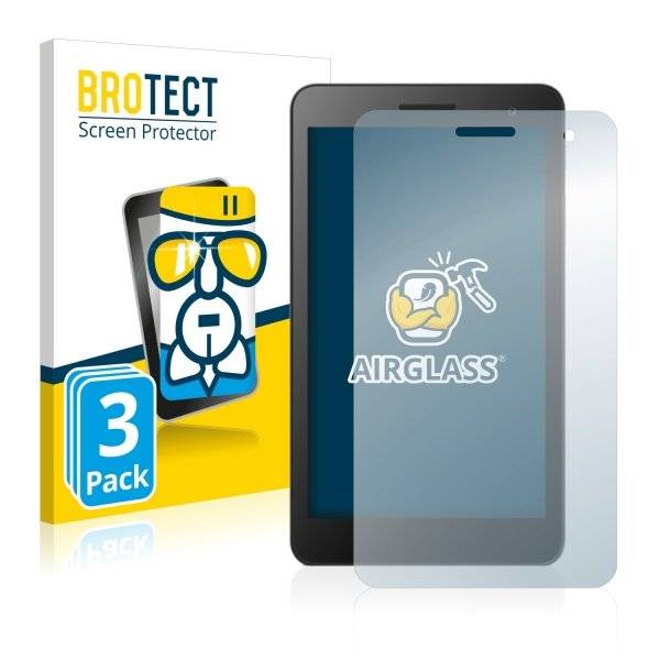 3x BROTECT® AirGlass® Premium Panzerglasfolie Klar für  Huawei MediaPad T1 7.0