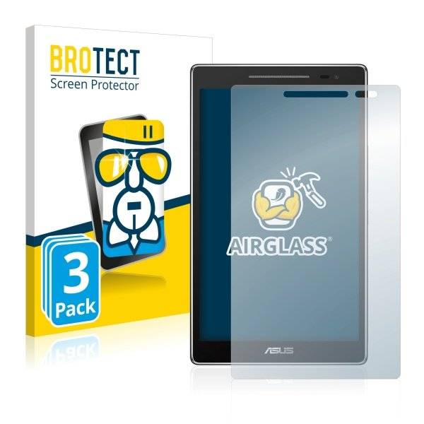 3x BROTECT® AirGlass® Premium Panzerglasfolie Klar für  Asus ZenPad 8.0 Z380M