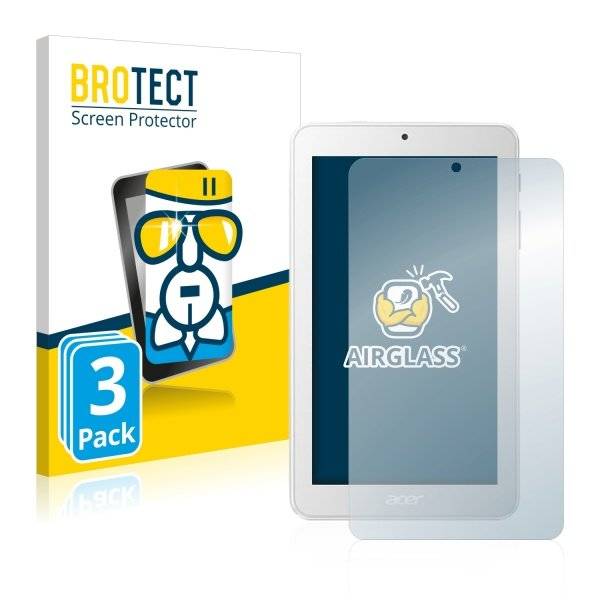 3x BROTECT® AirGlass® Premium Panzerglasfolie Klar für  Acer Iconia One 7 B1-7A0