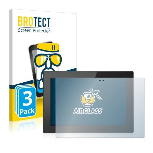 3x BROTECT® AirGlass® Premium Panzerglasfolie Klar für  Lenovo Tablet 10 (10.1)