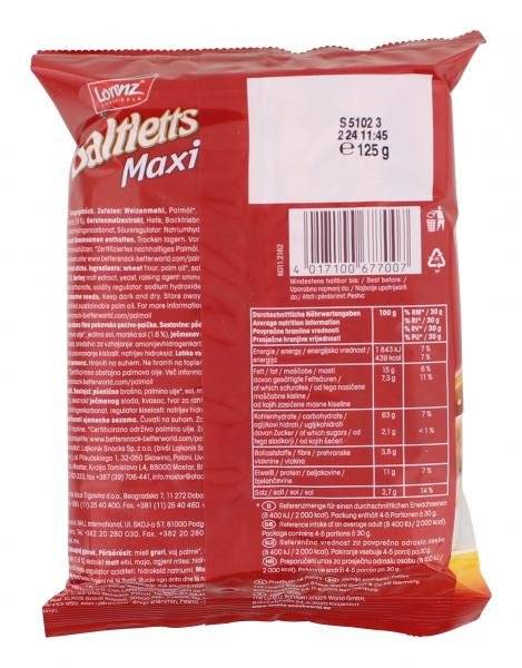 Saltletts Maxi Sticks 125g Inhalt: 125g