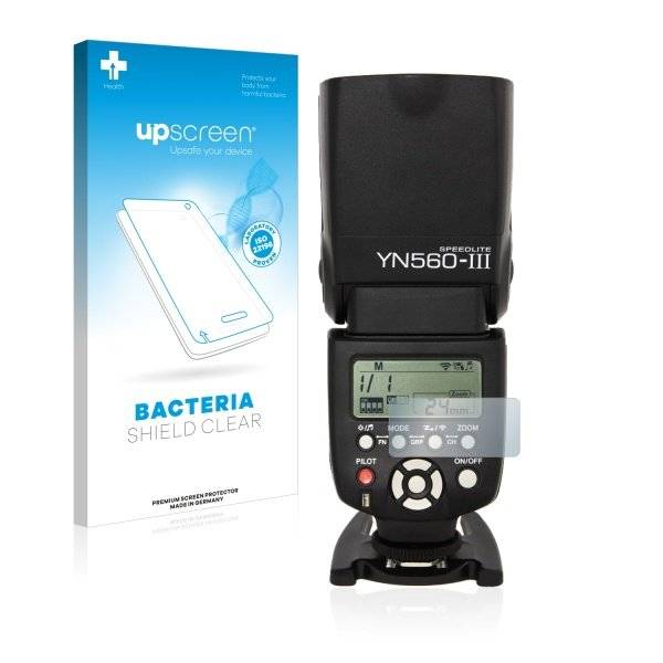 upscreen Bacteria Shield Clear Premium Displayschutzfolie für Yongnuo YN 560 Mark III