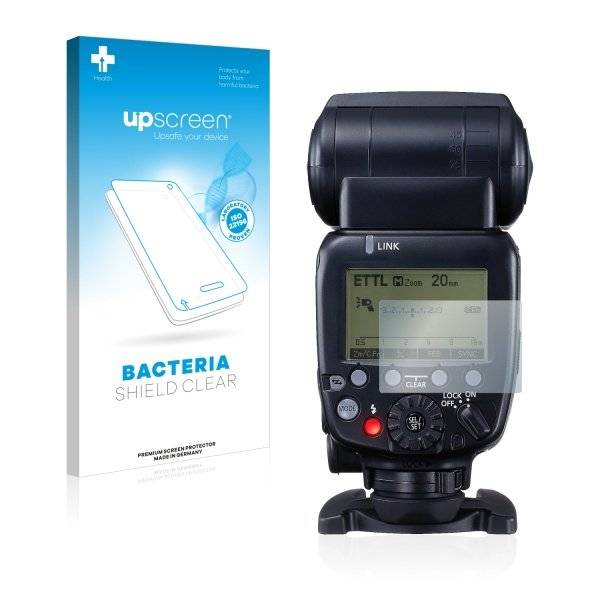 upscreen Bacteria Shield Clear Premium Displayschutzfolie für Canon Speedlite 600EX II-RT