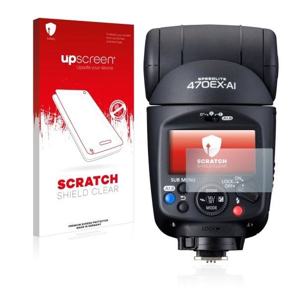 upscreen® Scratch Shield Clear Premium Displayschutzfolie für Canon Speedlite 470EX-AI