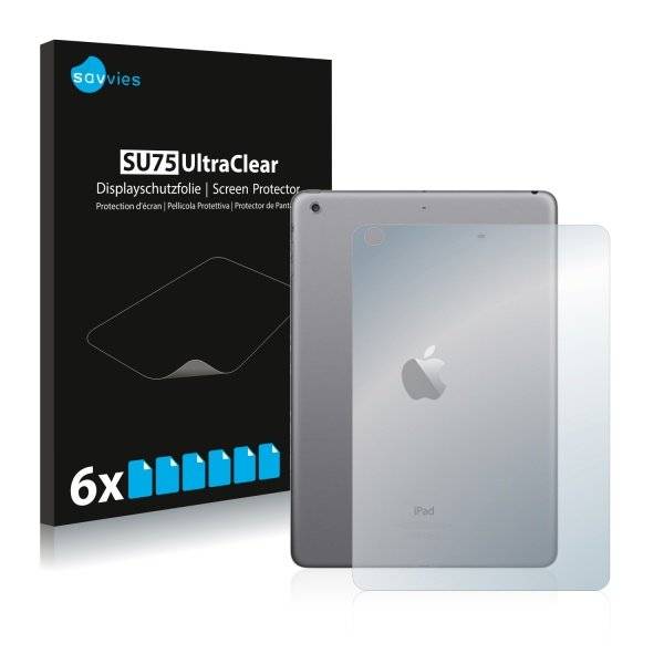 6x Savvies SU75 UltraClear Displayschutzfolie für Apple iPad Mini 2 (Rückseite)