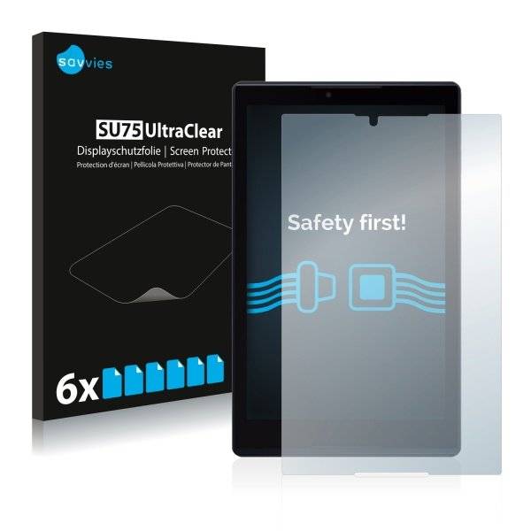 6x Savvies SU75 UltraClear Displayschutzfolie für Verizon Ellipsis 8 HD