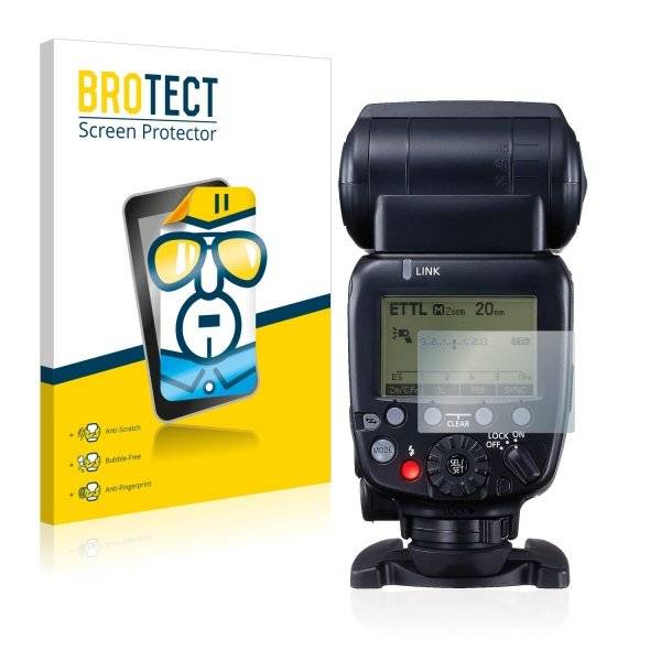 2x BROTECT® HD-Clear Displayschutzfolie für Canon Speedlite 600EX II-RT