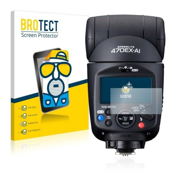 2x BROTECT® Matt Displayschutzfolie für Canon Speedlite 470EX-AI