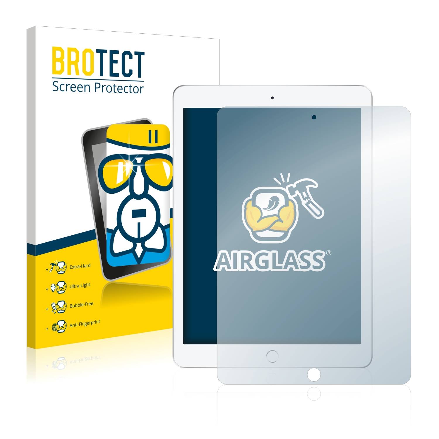 BROTECT AirGlass Glas Panzer-Folie für Apple iPad 9.7 2017 (5. Gen.) - Schutzglas