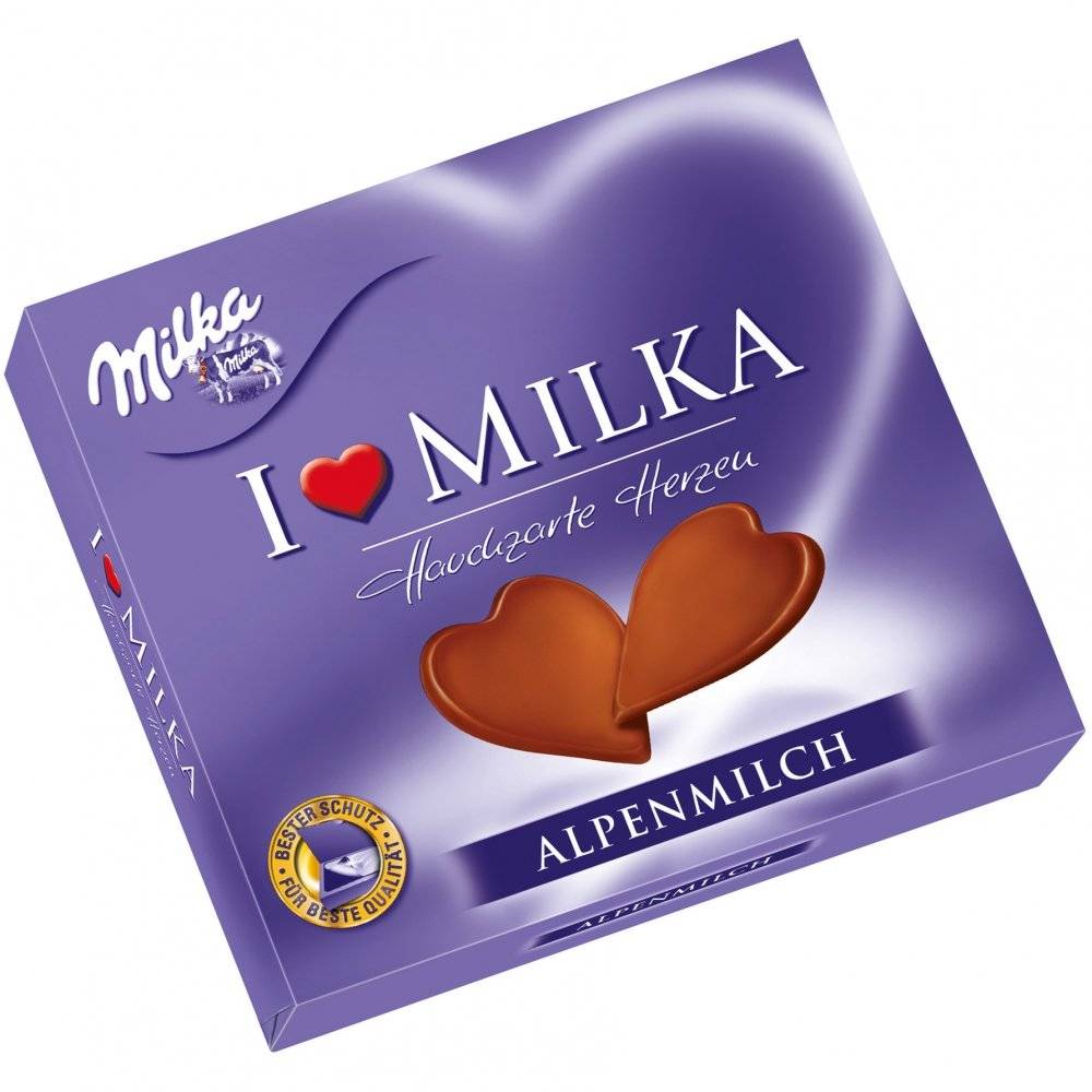Milka I Love Milka Hauchzarte Herzen Alpenmilch 130g Inhalt: 130g