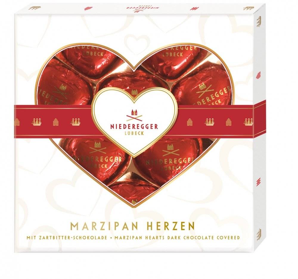 Niederegger Marzipan Herzen 125g Inhalt: 125g