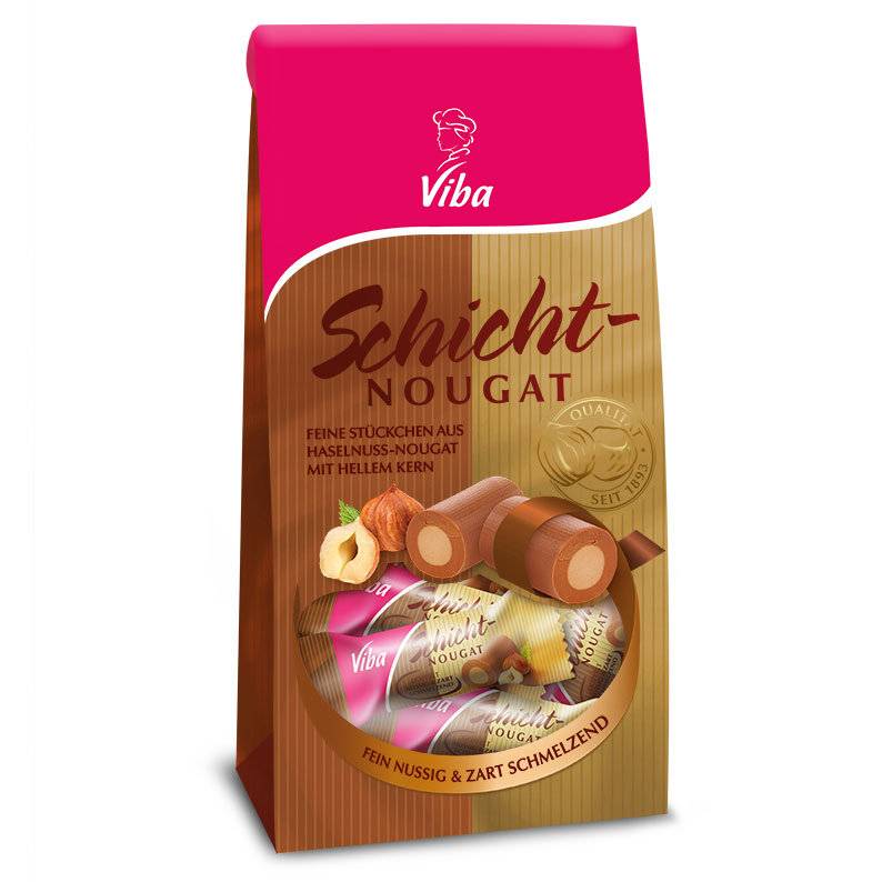 Viba Schicht-Nougat Röllchen 100g Inhalt: 100g