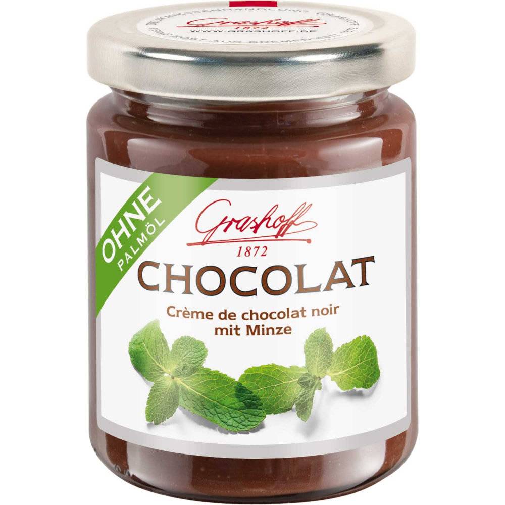 Grashoff Chocolat Crème de chocolat noir mit Minze 250g Inhalt: 250g