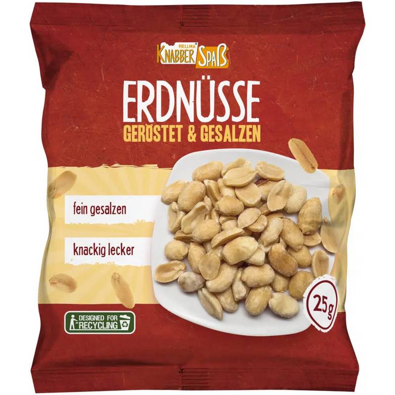 HELLMA Erdnüsse, im Portionsbeutel à 25 g