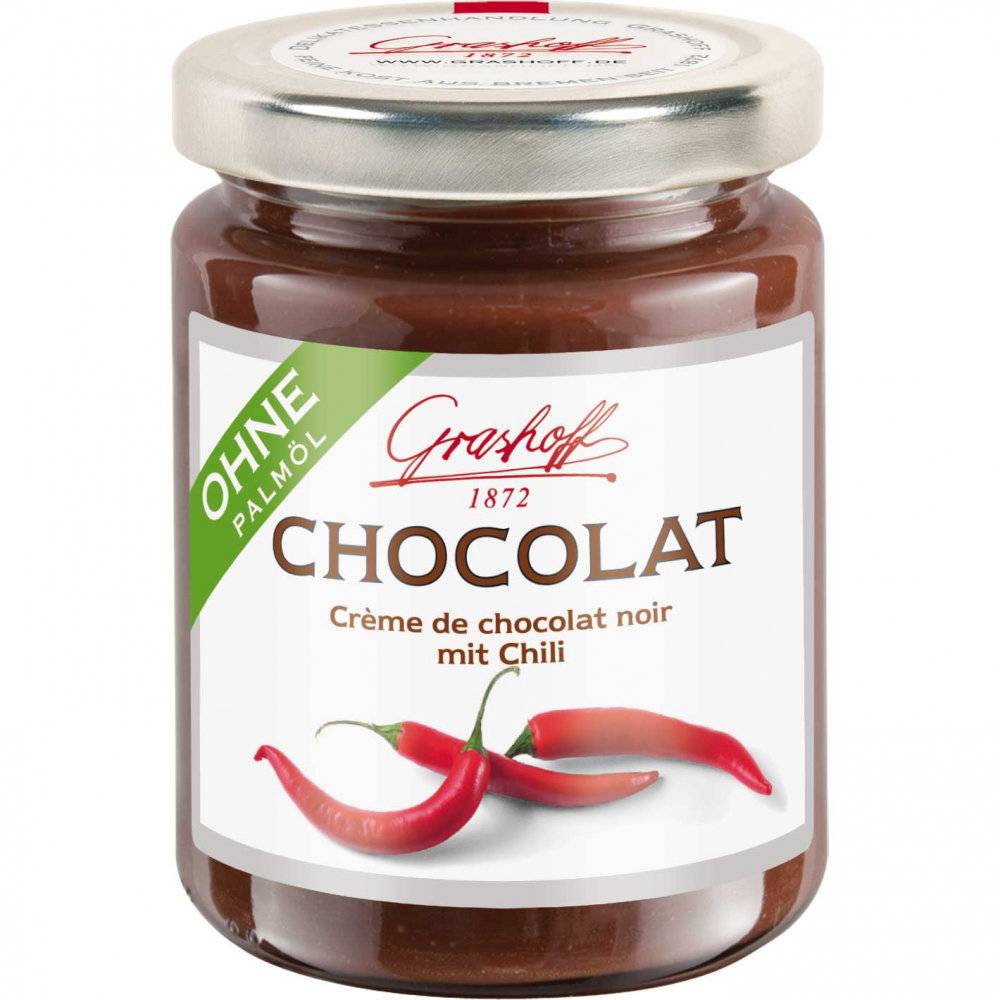 Grashoff Chocolat Crème de chocolat noir mit Chili 250g Inhalt: 250g