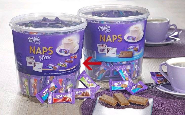 Milka Naps Mix 207er Inhalt: 1000g