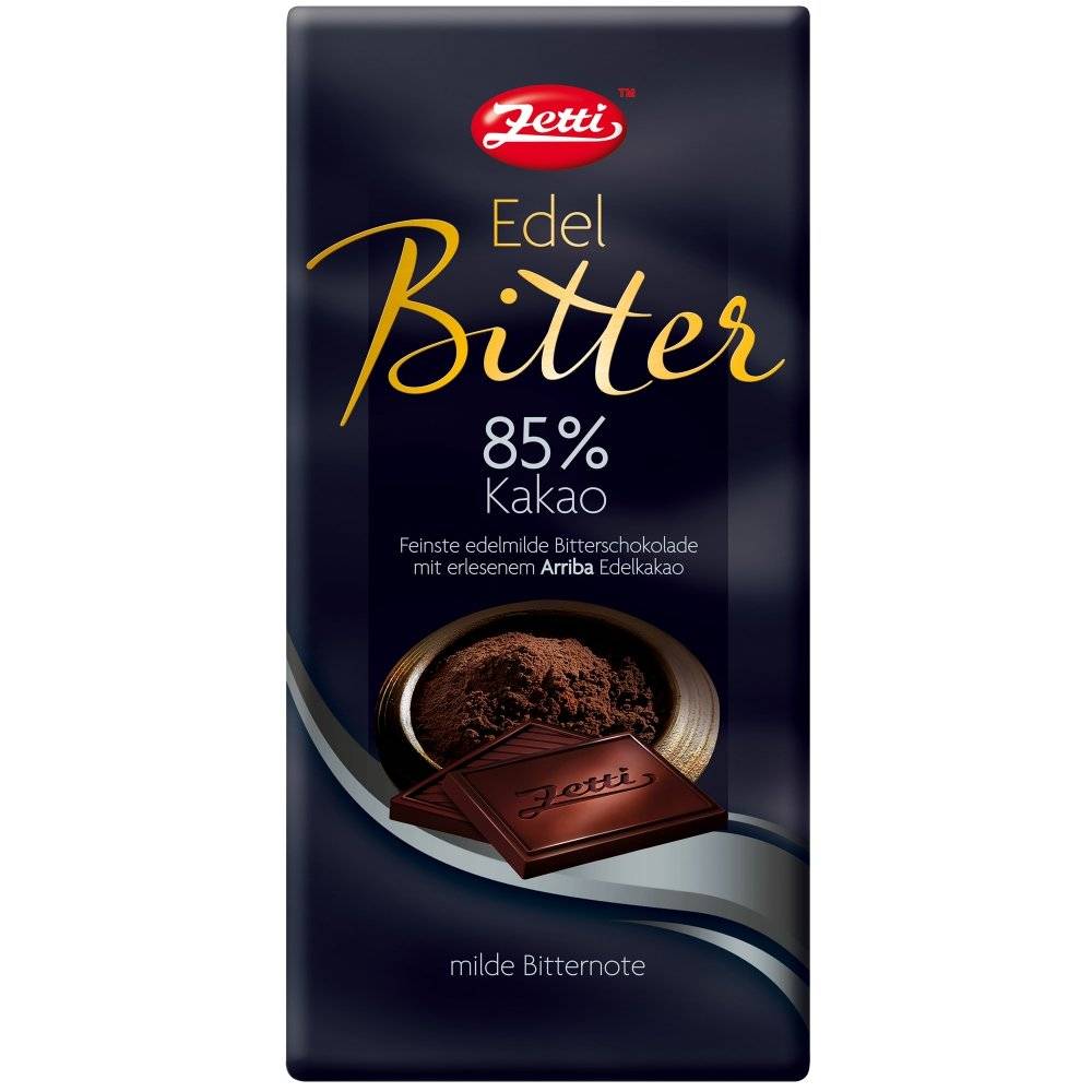 Zetti Edel Bitter 85% Kakao 100g Inhalt: 100g