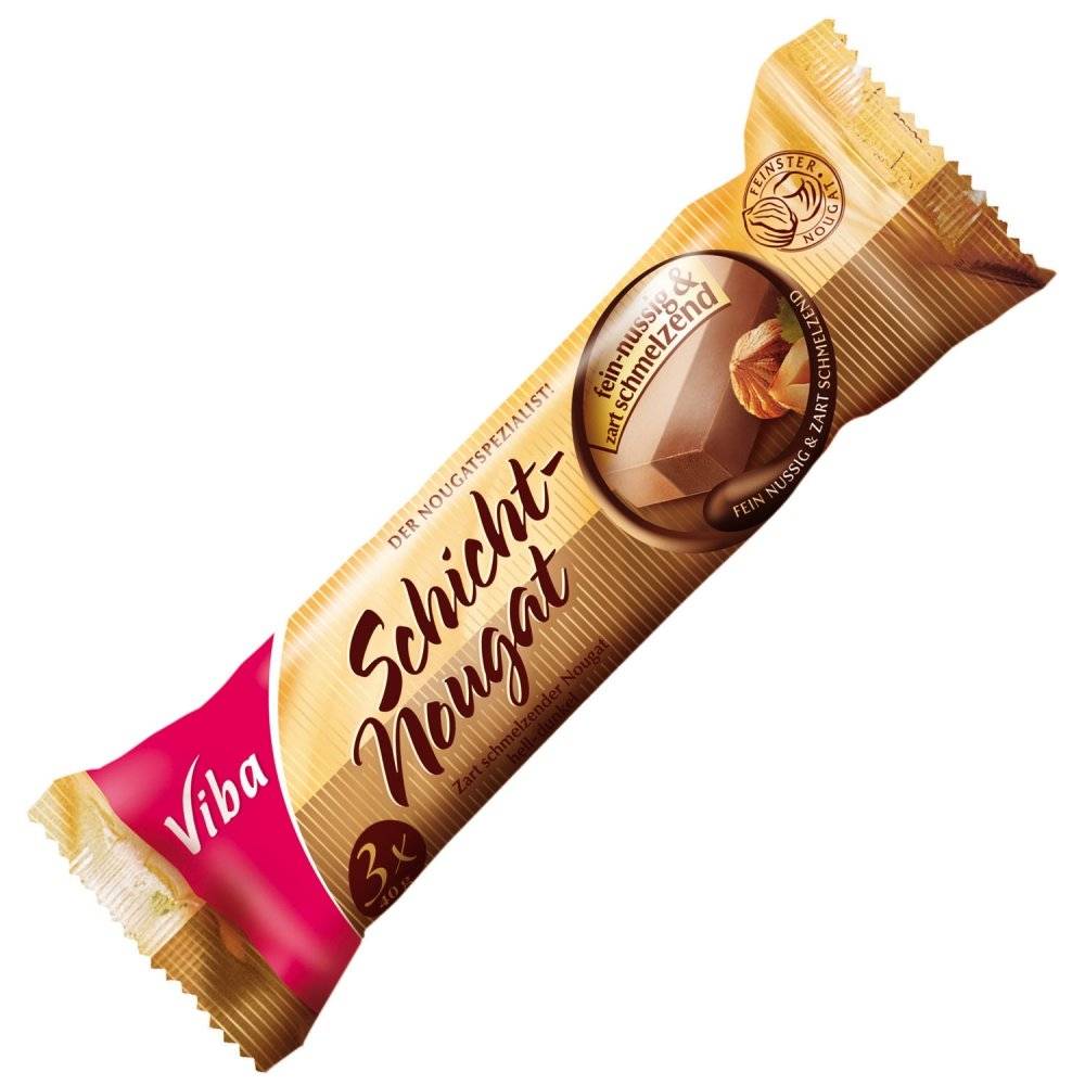Viba Schicht-Nougat Stange 3x40g Inhalt: 120g