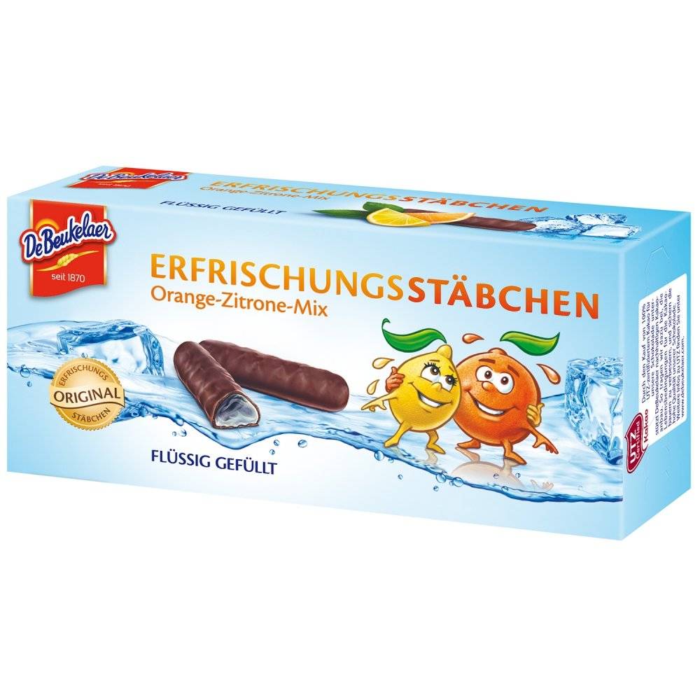DeBeukelaer Erfrischungsstäbchen Orange-Zitrone-Mix 75g Inhalt: 75g