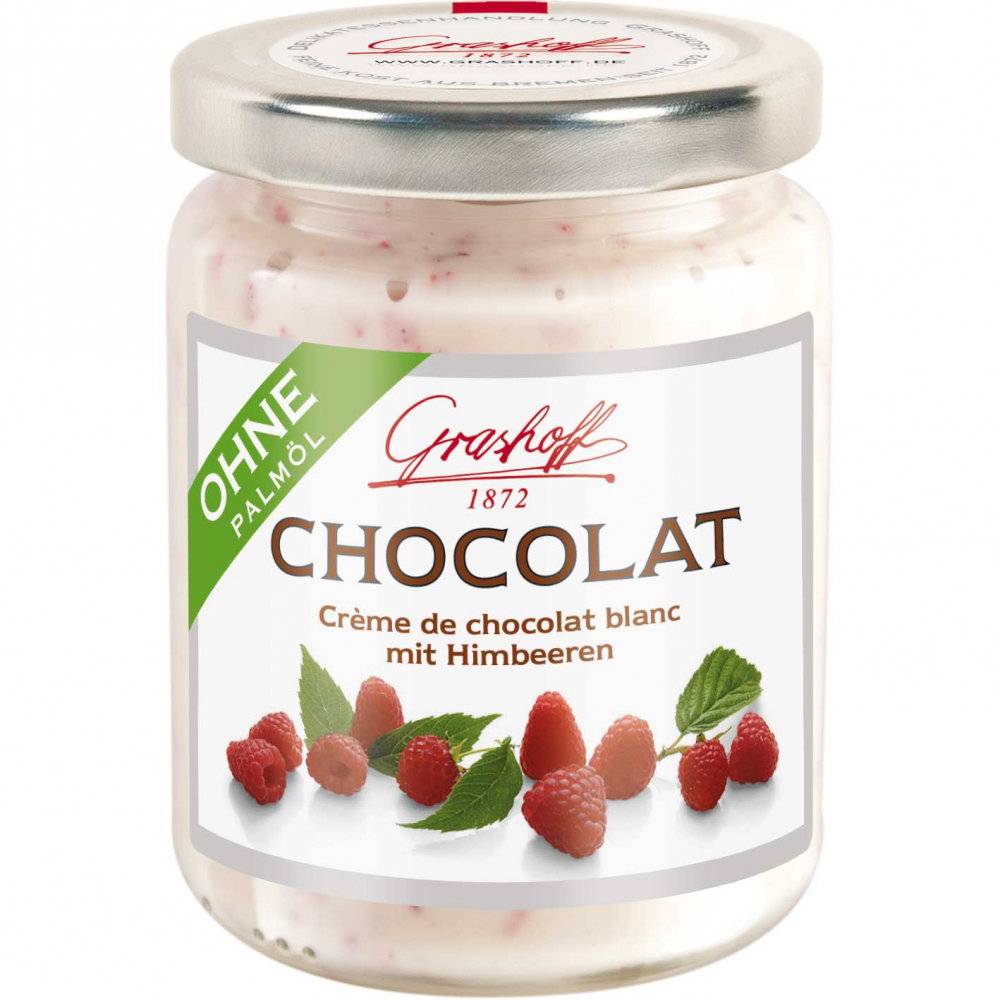 Grashoff Chocolat Crème de chocolat blanc mit Himbeeren 250g Inhalt: 250g