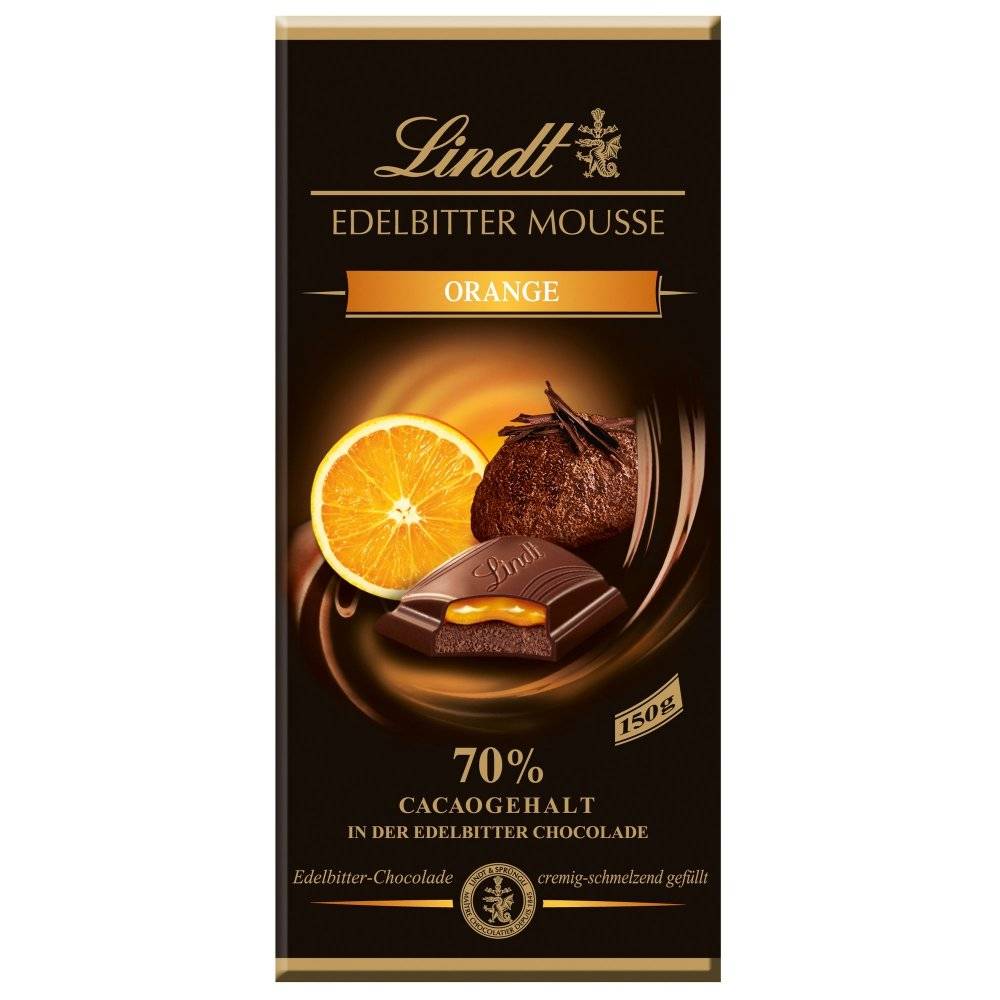 Lindt Edelbitter Mousse Orange 150g Inhalt: 150g