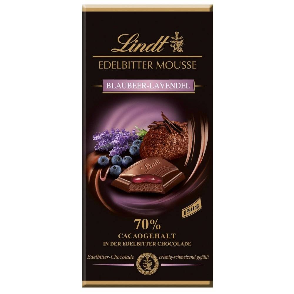 Lindt Edelbitter Mousse Blaubeer-Lavendel 150g Inhalt: 150g