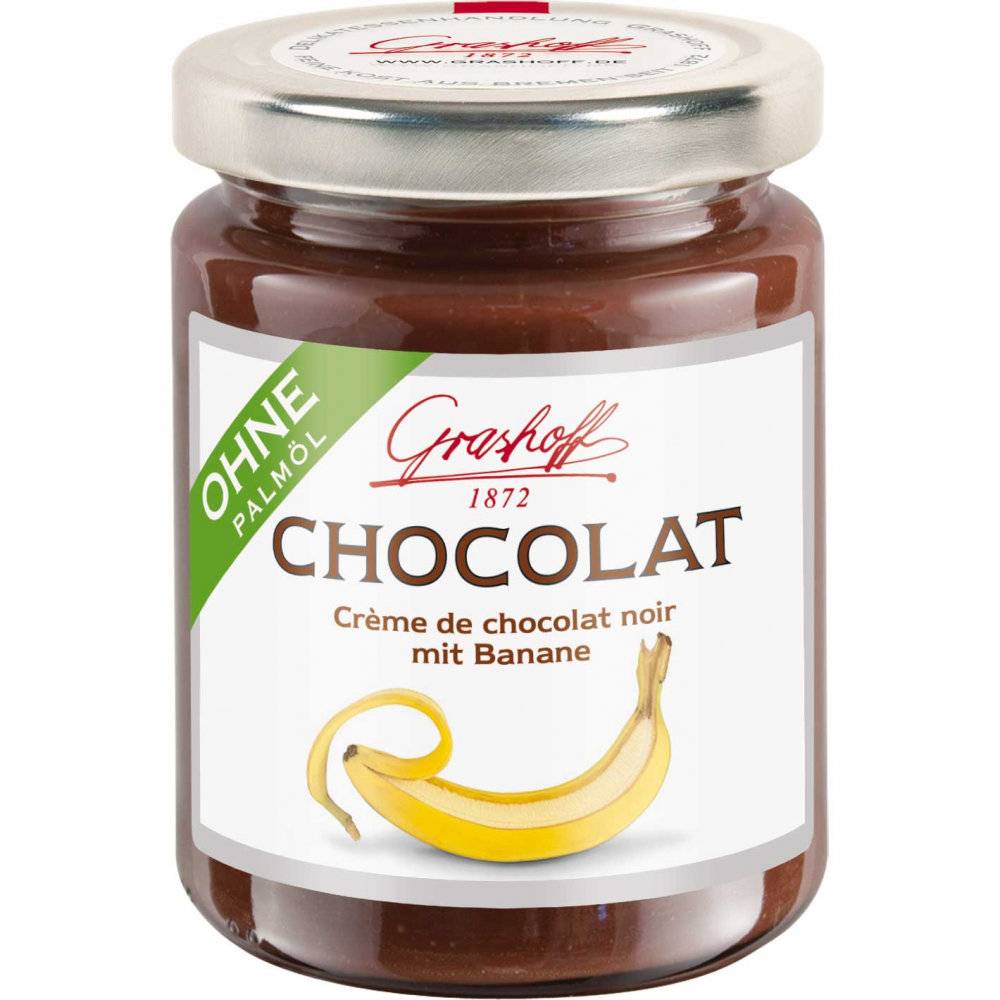 Grashoff Chocolat Crème de chocolat noir mit Banane 250g Inhalt: 250g