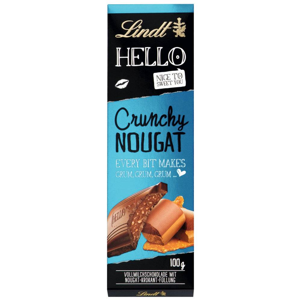 Lindt Hello Crunchy Nougat 100g Inhalt: 100g