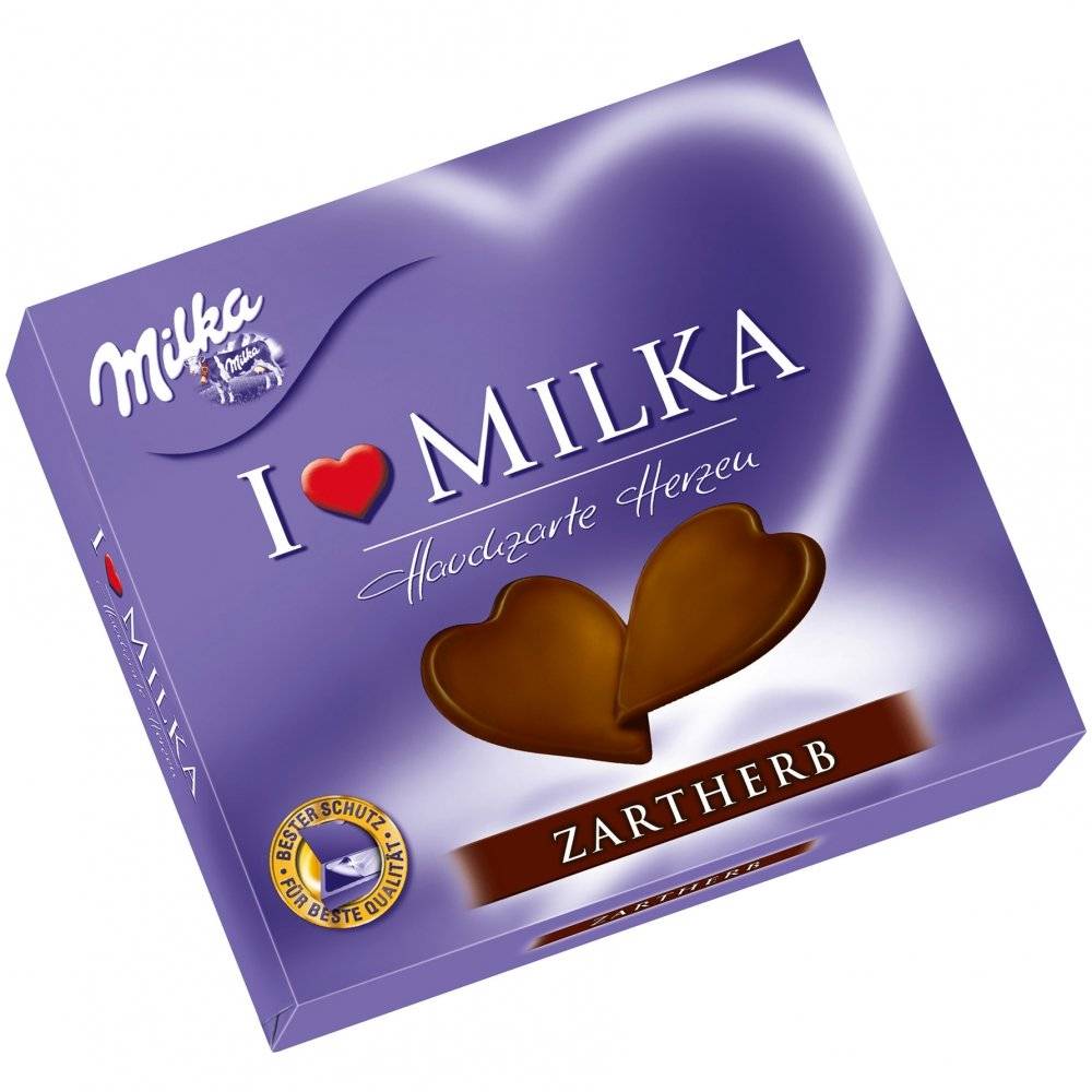Milka I Love Milka Hauchzarte Herzen Zartherb 130g Inhalt: 130g