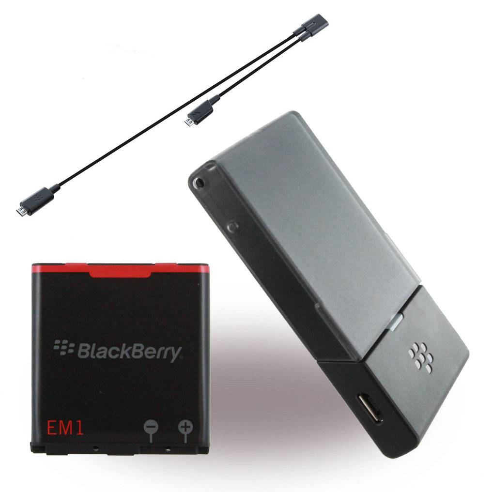 BlackBerry - ACC-39461-101 - Akkuladegerät Bundle + Akku E-M1 - Curve 9350 - 1000 mAh