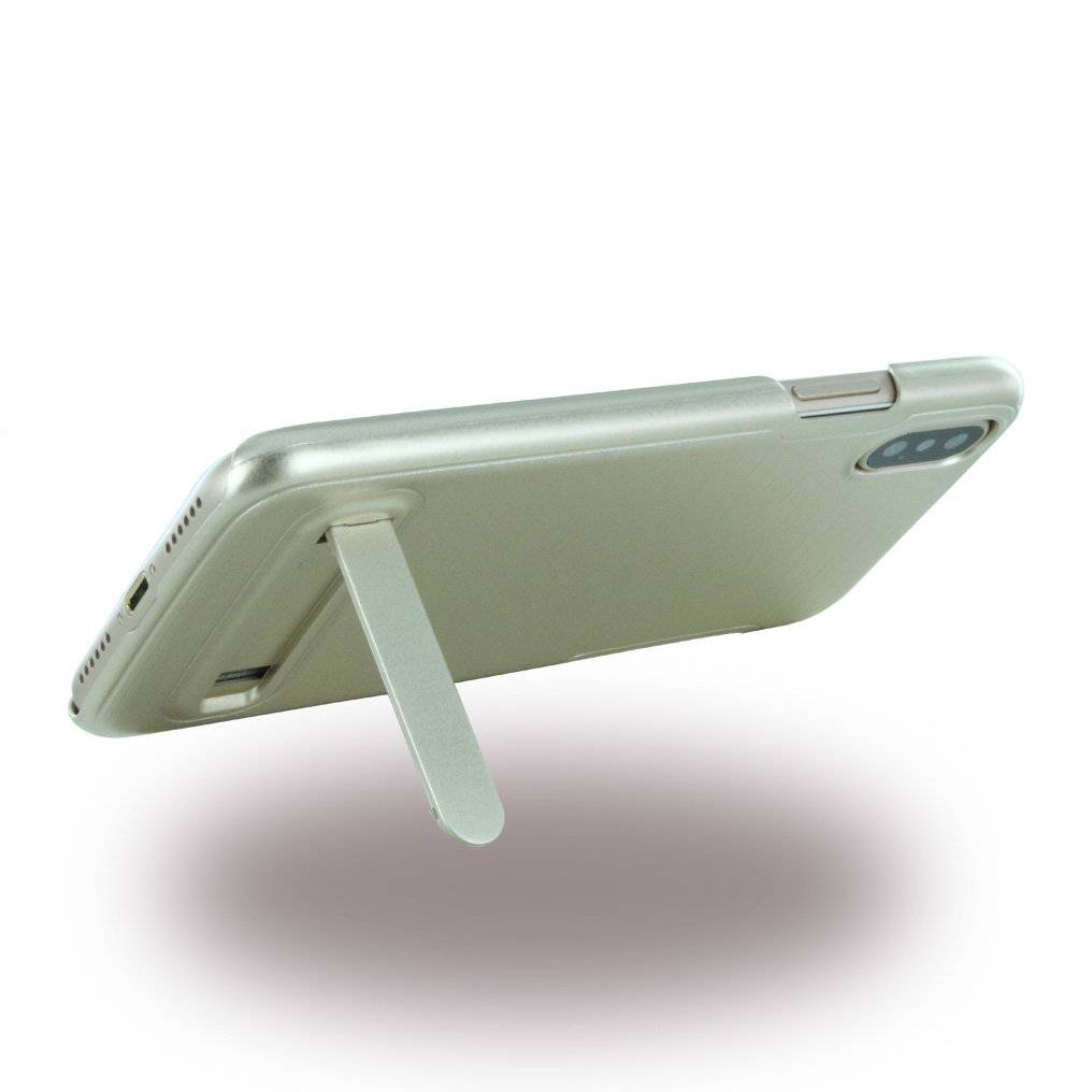 Burshed Stand - Hardcover - Apple iPhone X - Gold