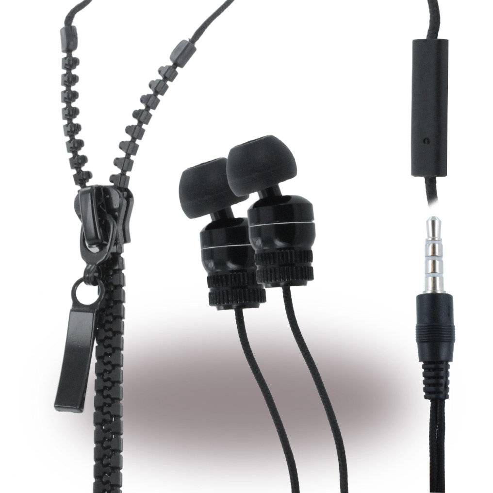Leste Zipper - Stereo Headset - 3,5mm Anschluss - Schwarz