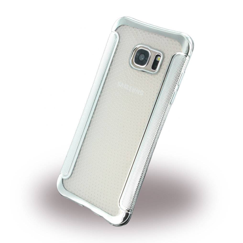 Shockproof Antirutsch - Silikon Cover / Case / Schutzhülle - Samsung G935F Galaxy S7 Edge - Silber