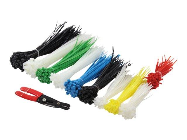 LogiLink Cable Tie Set - Kabelbinder - Schwarz, weiß, Blau, Gelb, Rot, grün (Packung mit 600)