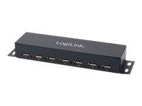 LogiLink USB 2.0 Hub 7-Port Metal - Hub - 7 x USB 2.0