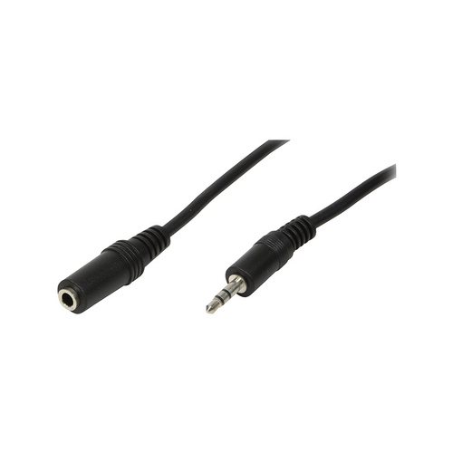 LogiLink 3.5mm - 3.5mm - 5m - Kabel - Audio / Multimedia Audioverlängerungskabel 5 m - Kupferdraht - Schwarz