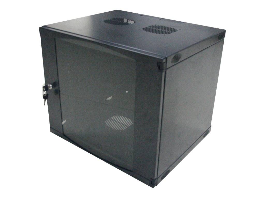 LogiLink - Gehäuse - geeignet für Wandmontage - Dunkelgrau, RAL 7021 - 12U - 48.3 cm (19")