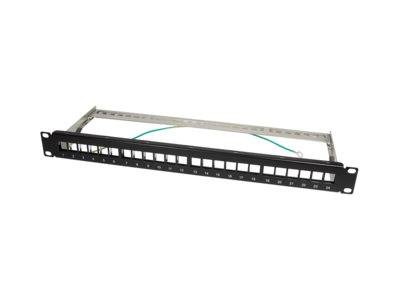 LogiLink - Patch Panel - STP - RJ-45 X 24 - Schwarz, RAL 9005