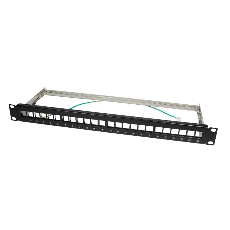 LogiLink - Patch Panel - STP - RJ-45 X 24 - Schwarz, RAL 9005