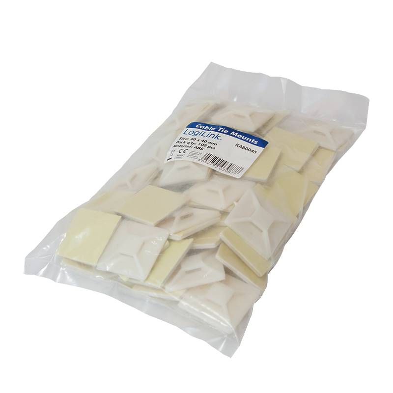 LogiLink - Kabelbinderhalterung - Natur (Packung mit 100)