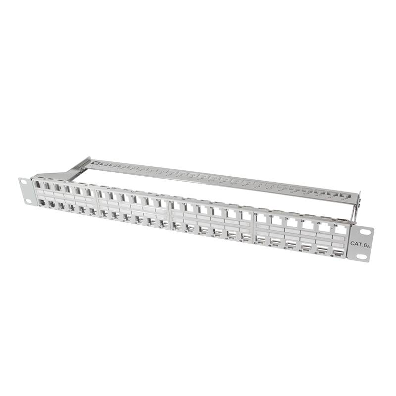 LogiLink Professional Keystone Modular Verteilerfeld 48 Port,geschirmt,grau,leer