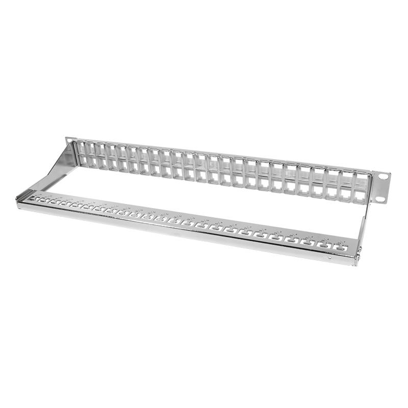 LogiLink Professional Keystone Modular Verteilerfeld 48 Port,geschirmt,grau,leer