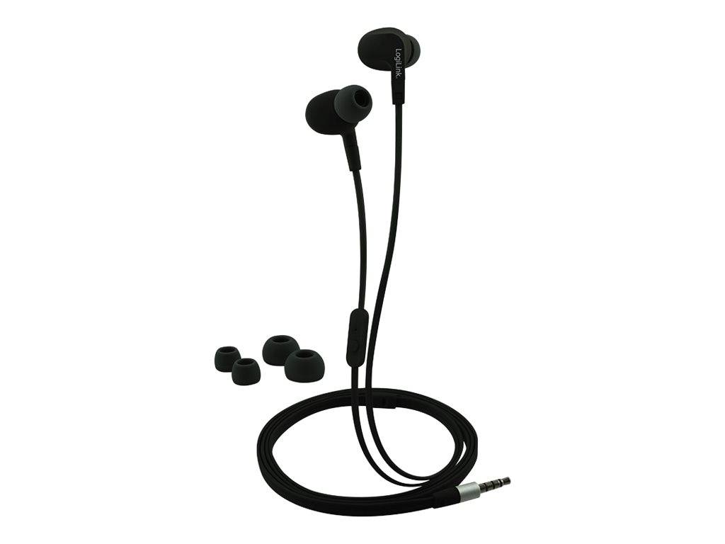LogiLink Sports-Fit In-Ear Headset - Ohrhörer mit Mikrofon