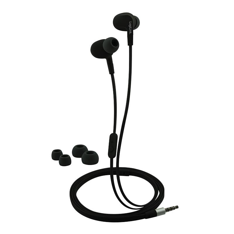 LogiLink Sports-Fit In-Ear Headset - Ohrhörer mit Mikrofon