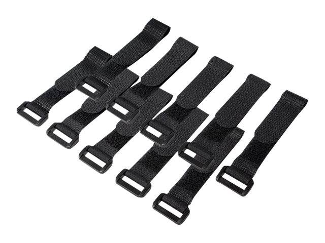 LogiLink Kabelbinder mit Klettverschluss - Kabelverbindung - 15 cm - Schwarz (Packung mit 10)